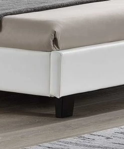 Hypnia Lits Lit Contemporain Blanc-140 X 190 (cm) -Sommiers Soldes lit contemporain blanc 140 x 190 cm 4