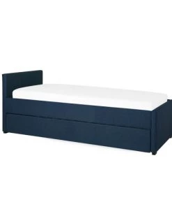 Beliani Lits Lit D'enfant En Tissu Bleu 80x200 10 Beliani Lits Lit D'enfant En Tissu Bleu 80x200 -Sommiers Soldes lit d enfant en tissu bleu 80x200 3