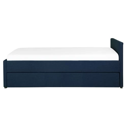 Beliani Lits Lit D'enfant En Tissu Bleu 80x200 7 Beliani Lits Lit D'enfant En Tissu Bleu 80x200 – Image 5