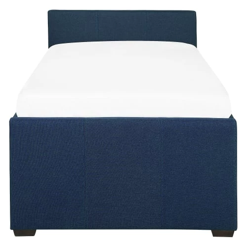 Beliani Lits Lit D'enfant En Tissu Bleu 80x200 8 Beliani Lits Lit D'enfant En Tissu Bleu 80x200 – Image 6