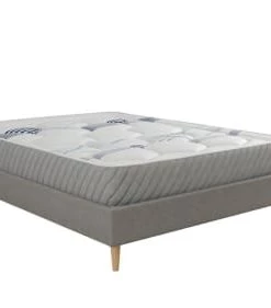 Moondaca Sommiers Lit Déco Tapissier En Kit 140x190 Gris Clair 4 Pieds Inclus -Sommiers Soldes lit deco tapissier en kit 140x190 gris clair 4 pieds inclus 4