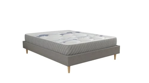 Moondaca Sommiers Lit Déco Tapissier En Kit 160x200 Gris Clair 4 Pieds Inclus 7 Moondaca Sommiers Lit Déco Tapissier En Kit 160x200 Gris Clair 4 Pieds Inclus – Image 5