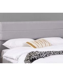 Concept Usine Lits Lit Design 140x190 Cm En Lin Gris -Sommiers Soldes lit design 140x190 cm en lin gris 4