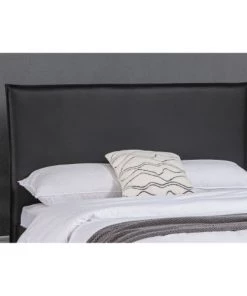 Concept Usine Lits Lit Design 140x190 Cm En Similicuir Noir -Sommiers Soldes lit design 140x190 cm en similicuir noir 3