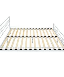 Tectake Lits Lit Design Moderne Avec Sommier 200 X 140 Cm Blanc -Sommiers Soldes lit design moderne avec sommier 200 x 140 cm blanc 3