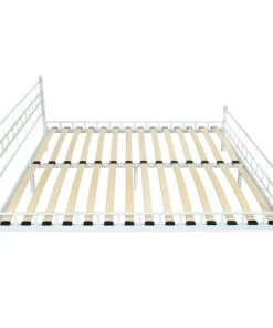 Tectake Lits Lit Design Moderne Avec Sommier 200 X 180 Cm Blanc -Sommiers Soldes lit design moderne avec sommier 200 x 180 cm blanc 3