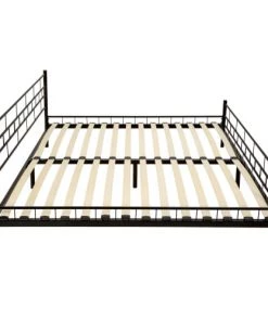 Tectake Lits Lit Design Moderne Avec Sommier 200 X 180 Cm Noir -Sommiers Soldes lit design moderne avec sommier 200 x 180 cm noir 1