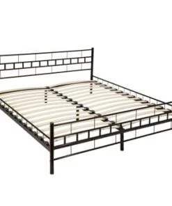 Tectake Lits Lit Design Moderne Avec Sommier 200 X 180 Cm Blanc -Sommiers Soldes lit design moderne avec sommier 200 x 180 cm noir 6