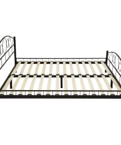 Tectake Lits Lit Design Romantique Avec Sommier 200 X 140 Cm Noir -Sommiers Soldes lit design romantique avec sommier 200 x 140 cm noir 3