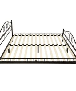 Tectake Lits Lit Design Romantique Avec Sommier 200 X 180 Cm Noir/noir -Sommiers Soldes lit design romantique avec sommier 200 x 180 cm noir noir 4