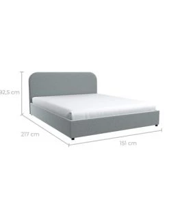 Rendez Vous Déco Lits Lit Double 140x190 Cm Avec Coffre En Tissu Gris 10 Rendez Vous Déco Lits Lit Double 140x190 Cm Avec Coffre En Tissu Gris -Sommiers Soldes lit double 140x190 cm avec coffre en tissu gris 2