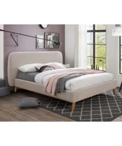 Rendez Vous Déco Lits Lit Double 140x190 Cm En Tissu Beige 9 Rendez Vous Déco Lits Lit Double 140x190 Cm En Tissu Beige -Sommiers Soldes lit double 140x190 cm en tissu beige 1