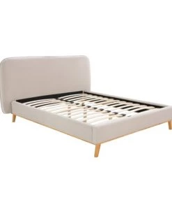 Rendez Vous Déco Lits Lit Double 140x190 Cm En Tissu Beige 11 Rendez Vous Déco Lits Lit Double 140x190 Cm En Tissu Beige -Sommiers Soldes lit double 140x190 cm en tissu beige 3