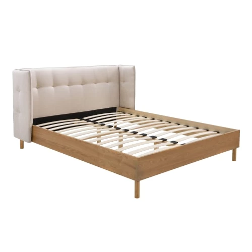 Rendez Vous Déco Lits Lit Double 140x190 Cm En Tissu Beige 6 Rendez Vous Déco Lits Lit Double 140x190 Cm En Tissu Beige – Image 4