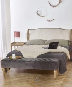 Robin Des Bois Lits Lit Double 160 En Chêne Et Sommier Naturel Foncé -Sommiers Soldes lit double 160 en chene et sommier naturel fonce 2