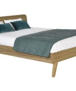 Nateo Concept Lits Lit Double 160x200 Cm En Chêne