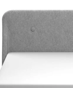 Rendez Vous Déco Lits Lit Double 160x200 Cm En Tissu Gris -Sommiers Soldes lit double 160x200 cm en tissu gris 4