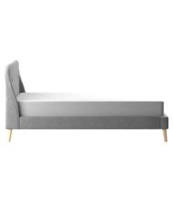 Rendez Vous Déco Lits Lit Double 160x200 Cm En Tissu Gris -Sommiers Soldes lit double 160x200 cm en tissu gris 5