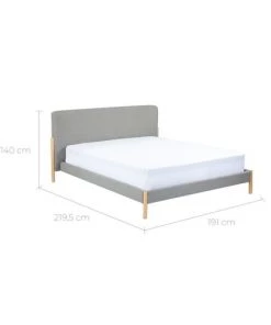 Rendez Vous Déco Lits Lit Double 160x200 Cm En Tissu Gris 9 Rendez Vous Déco Lits Lit Double 160x200 Cm En Tissu Gris -Sommiers Soldes lit double 160x200 cm en tissu gris 7