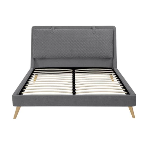 Rendez Vous Déco Lits Lit Double 160x200 Cm En Tissu Gris Foncé 8 Rendez Vous Déco Lits Lit Double 160x200 Cm En Tissu Gris Foncé – Image 6