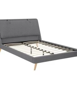 Rendez Vous Déco Lits Lit Double 160x200 Cm En Tissu Gris Foncé 11 Rendez Vous Déco Lits Lit Double 160x200 Cm En Tissu Gris Foncé -Sommiers Soldes lit double 160x200 cm en tissu gris fonce 9