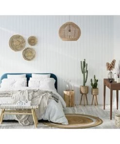 Rendez Vous Déco Lits Lit Double Avec Coffre 140x190 Cm En Tissu Bleu -Sommiers Soldes lit double avec coffre 140x190 cm en tissu bleu 1