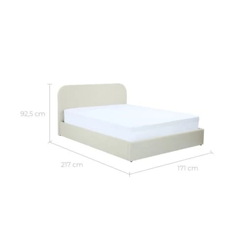 Rendez Vous Déco Lits Lit Double Avec Coffre 160x200 Cm En Tissu Beige 6 Rendez Vous Déco Lits Lit Double Avec Coffre 160x200 Cm En Tissu Beige – Image 4