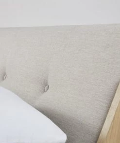 Maisons Du Monde Lits Lit Double Beige, Couchage 140x190 -Sommiers Soldes lit double beige couchage 140x190 1000 3 17 199277 3