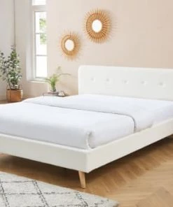 Baita Lits Lit Double Bouclette Blanche Sommier 160x200cm Inclus 10 Baita Lits Lit Double Bouclette Blanche Sommier 160x200cm Inclus -Sommiers Soldes lit double bouclette blanche sommier 160x200cm inclus 2