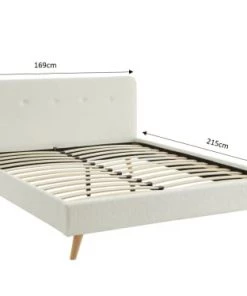 Baita Lits Lit Double Bouclette Blanche Sommier 160x200cm Inclus 11 Baita Lits Lit Double Bouclette Blanche Sommier 160x200cm Inclus -Sommiers Soldes lit double bouclette blanche sommier 160x200cm inclus 3