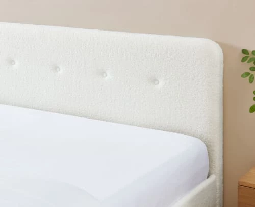 Baita Lits Lit Double Bouclette Blanche Sommier 160x200cm Inclus 7 Baita Lits Lit Double Bouclette Blanche Sommier 160x200cm Inclus – Image 5