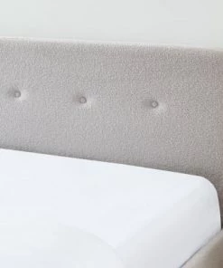 Baita Lits Lit Double Bouclette Grise Sommier 140x190cm Inclus -Sommiers Soldes lit double bouclette grise sommier 140x190cm inclus 4