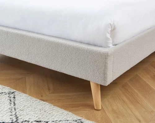 Baita Lits Lit Double Bouclette Grise Sommier 160x200cm Inclus 7 Baita Lits Lit Double Bouclette Grise Sommier 160x200cm Inclus – Image 5