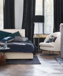 Maisons Du Monde Lits Lit Double Capitonné Ivoire Avec Rangements, Couchage 160x200 -Sommiers Soldes lit double capitonne ivoire avec rangements couchage 160x200 1000 8 21 199486 6