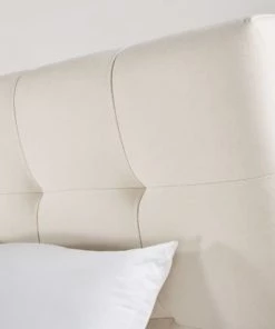 Maisons Du Monde Lits Lit Double Capitonné Ivoire Avec Rangements, Couchage 180x200 -Sommiers Soldes lit double capitonne ivoire avec rangements couchage 180x200 1000 6 39 199586 3