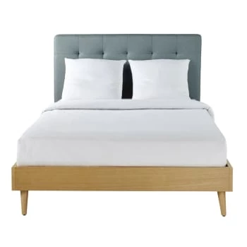 Maisons Du Monde Lits Lit Double Gris Anthracite En Eucalyptus, Couchage 160x200 7 Maisons Du Monde Lits Lit Double Gris Anthracite En Eucalyptus, Couchage 160x200 – Image 5