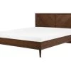 Beliani Lits Lit Double En Bois D'ingénierie Bois Foncé 140x200 -Sommiers Soldes lit double en bois d ingenierie bois fonce 140x200 1