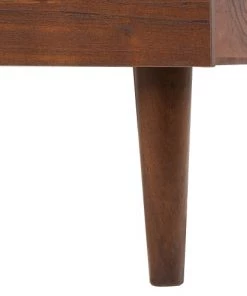 Beliani Lits Lit Double En Bois D'ingénierie Bois Foncé 140x200 -Sommiers Soldes lit double en bois d ingenierie bois fonce 140x200 6