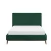 Beliani Lits Lit Double En Velours Vert 140x200
