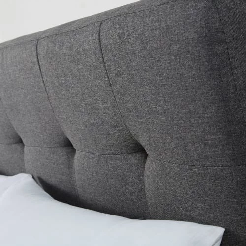 Maisons Du Monde Lits Lit Double Gris Anthracite En Eucalyptus, Couchage 160x200 5 Maisons Du Monde Lits Lit Double Gris Anthracite En Eucalyptus, Couchage 160x200 – Image 3