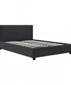 Alice's Garden Lits Lit Double Gris Avec Coffre De Rangement -Sommiers Soldes lit double gris avec coffre de rangement 6