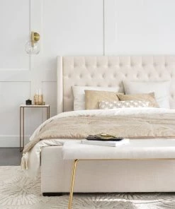 Maisons Du Monde Lits Lit Double Ivoire Avec Rangements, Couchage 160x200 -Sommiers Soldes lit double ivoire avec rangements couchage 160x200 1000 11 10 199557 5