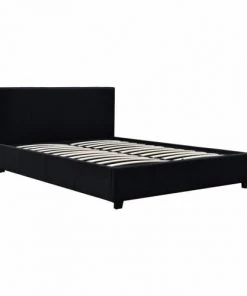 Alice's Garden Lits Lit Double Noir Avec Coffre De Rangement