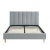 Baita Lits Lit Double Tissu Gris Perle 140x190 Sommier Inclus -Sommiers Soldes lit double tissu gris perle 140x190 sommier inclus