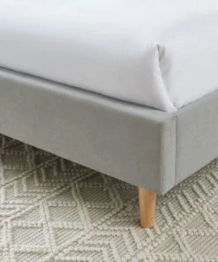 Baita Lits Lit Double Tissu Gris Perle 160x200 Sommier Inclus -Sommiers Soldes lit double tissu gris perle 160x200 sommier inclus 5
