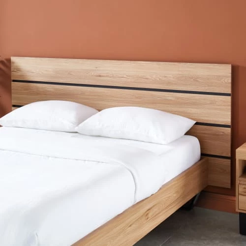 Baita Lits Lit Effet Chêne Et Métal Noir 140x190 Sommier Inclus 6 Baita Lits Lit Effet Chêne Et Métal Noir 140x190 Sommier Inclus – Image 4