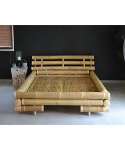 HYDILE Lits Lit En Bambou 140*190 -Sommiers Soldes lit en bambou 140 190 4