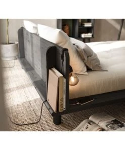 Karup Design Lits Lit En Bois Avec Lampes De Chevets 140x200cm Noir -Sommiers Soldes lit en bois avec lampes de chevets 140x200cm noir 3