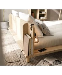 Karup Design Lits Lit En Bois Avec Lampes De Chevets 180x200cm -Sommiers Soldes lit en bois avec lampes de chevets 180x200cm 2