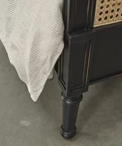 Bois Dessus Bois Dessous Lits Lit En Bois Massif Et Cannage 160 Cm -Sommiers Soldes lit en bois massif et cannage 160 cm 3